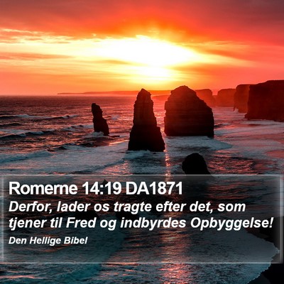 Romerne 14:19 DA1871 Bible Verse Image