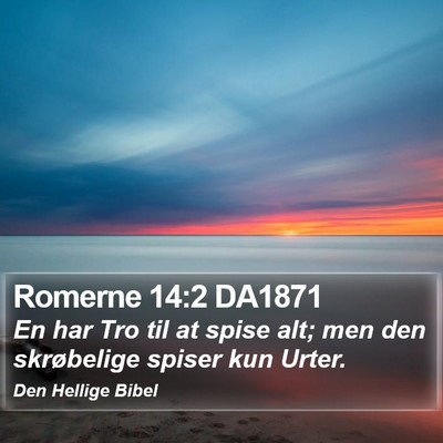 Romerne 14:2 DA1871 Bible Verse Image