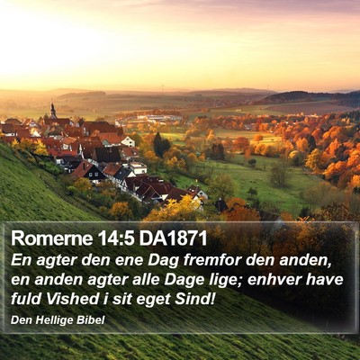 Romerne 14:5 DA1871 Bible Verse Image
