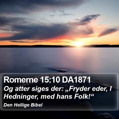 Romerne 15:10 DA1871 Bible Verse Image