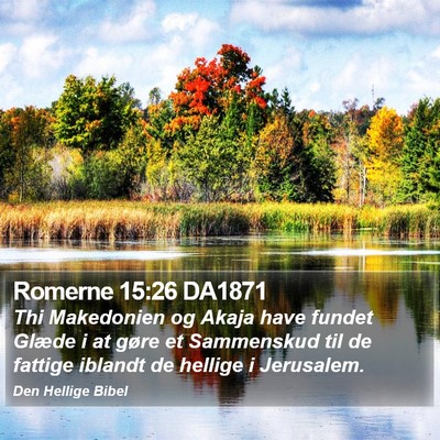 Romerne 15:26 DA1871 Bible Verse Image
