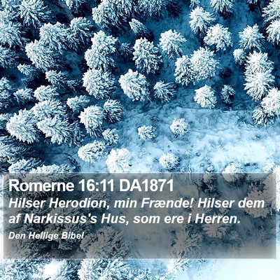 Romerne 16:11 DA1871 Bible Verse Image