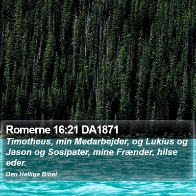 Romerne 16:21 DA1871 Bible Verse Image