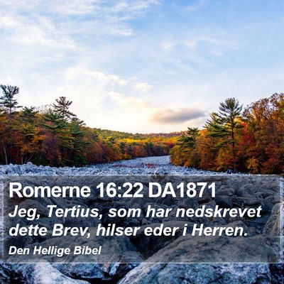 Romerne 16:22 DA1871 Bible Verse Image