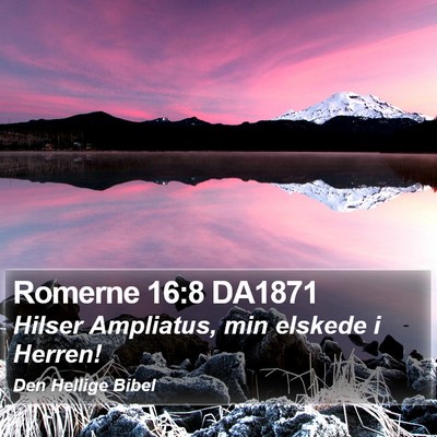 Romerne 16:8 DA1871 Bible Verse Image