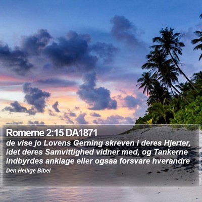 Romerne 2:15 DA1871 Bible Verse Image
