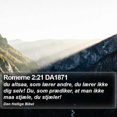 Romerne 2:21 DA1871 Bible Verse Image