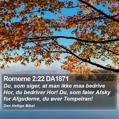 Romerne 2:22 DA1871 Bible Verse Image