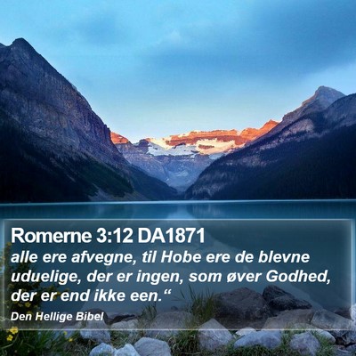 Romerne 3:12 DA1871 Bible Verse Image