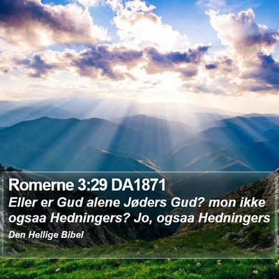 Romerne 3:29 DA1871 Bible Verse Image