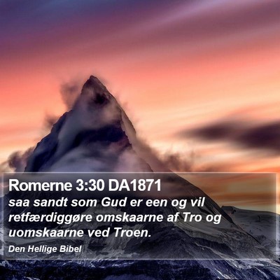 Romerne 3:30 DA1871 Bible Verse Image