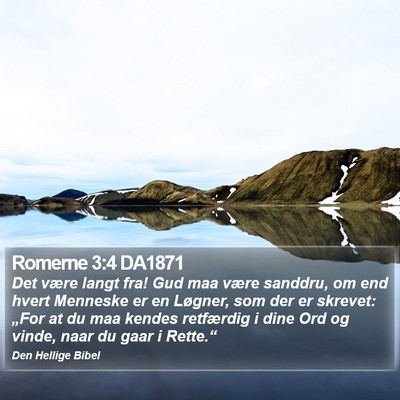 Romerne 3:4 DA1871 Bible Verse Image
