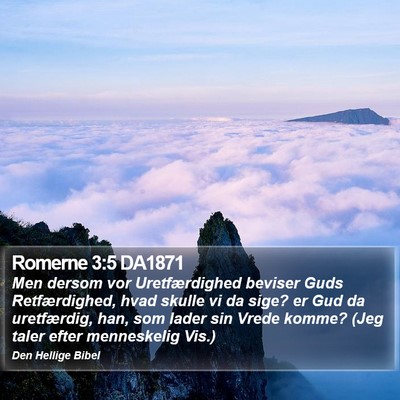 Romerne 3:5 DA1871 Bible Verse Image