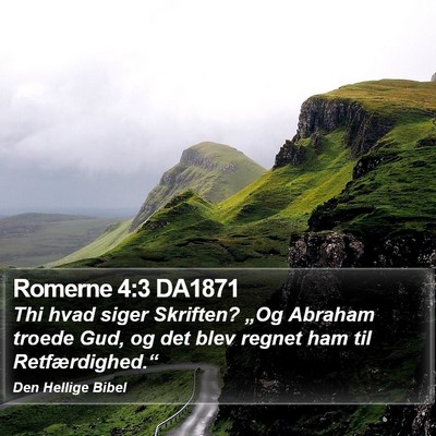 Romerne 4:3 DA1871 Bible Verse Image
