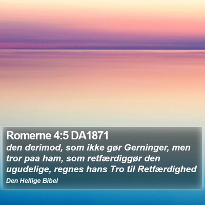 Romerne 4:5 DA1871 Bible Verse Image