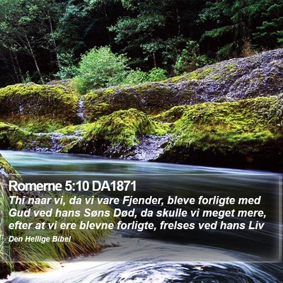 Romerne 5:10 DA1871 Bible Verse Image
