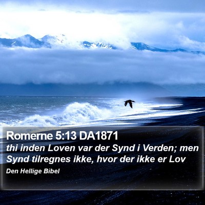 Romerne 5:13 DA1871 Bible Verse Image