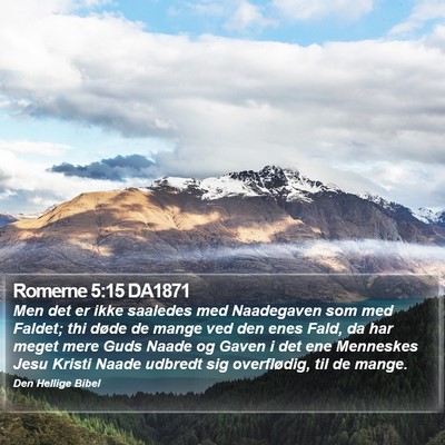 Romerne 5:15 DA1871 Bible Verse Image