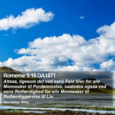 Romerne 5:18 DA1871 Bible Verse Image