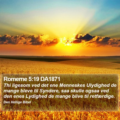 Romerne 5:19 DA1871 Bible Verse Image
