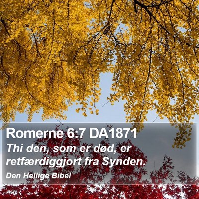 Romerne 6:7 DA1871 Bible Verse Image