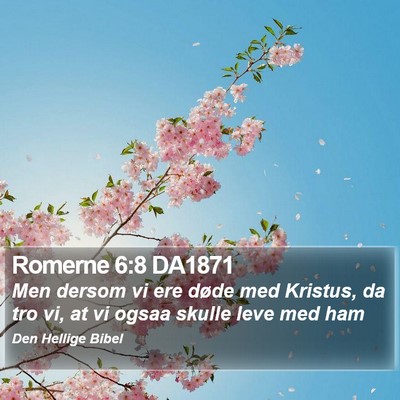 Romerne 6:8 DA1871 Bible Verse Image