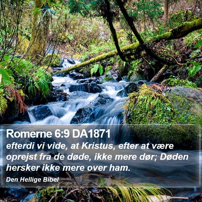 Romerne 6:9 DA1871 Bible Verse Image