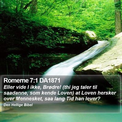 Romerne 7:1 DA1871 Bible Verse Image