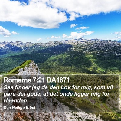 Romerne 7:21 DA1871 Bible Verse Image