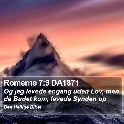 Romerne 7:9 DA1871 Bible Verse Image