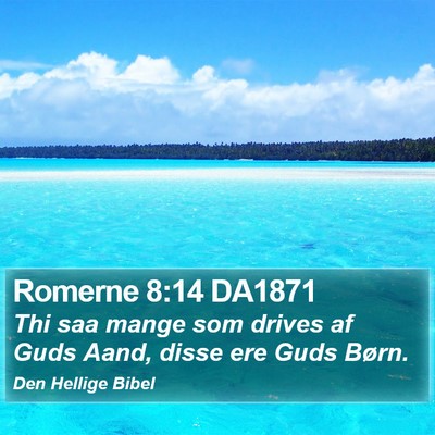 Romerne 8:14 DA1871 Bible Verse Image