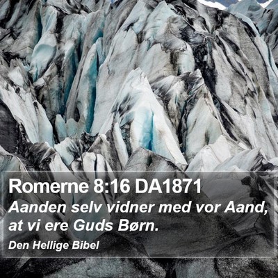 Romerne 8:16 DA1871 Bible Verse Image