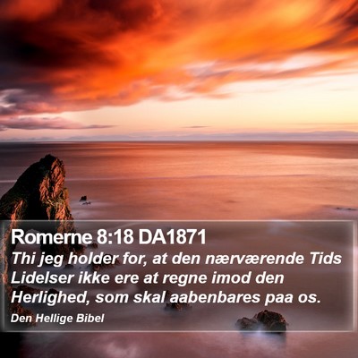 Romerne 8:18 DA1871 Bible Verse Image
