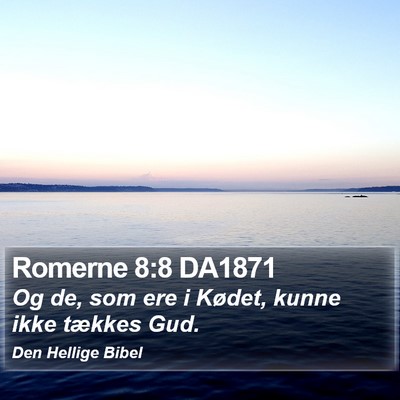 Romerne 8:8 DA1871 Bible Verse Image