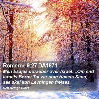Romerne 9:27 DA1871 Bible Verse Image