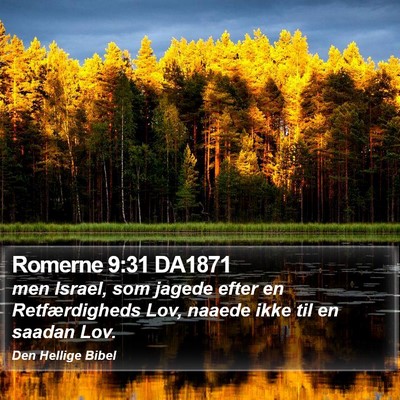 Romerne 9:31 DA1871 Bible Verse Image