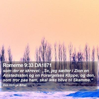 Romerne 9:33 DA1871 Bible Verse Image