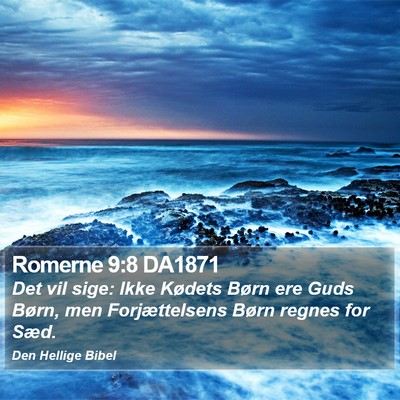 Romerne 9:8 DA1871 Bible Verse Image