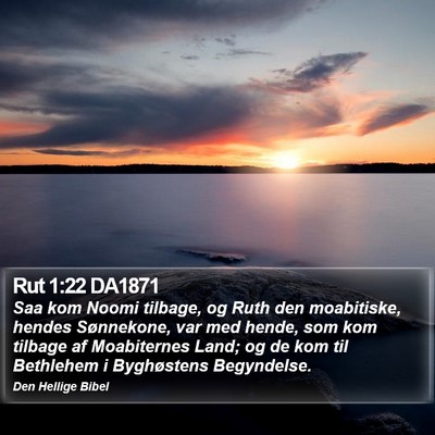 Rut 1:22 DA1871 Bible Verse Image