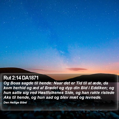 Rut 2:14 DA1871 Bible Verse Image