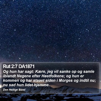 Rut 2:7 DA1871 Bible Verse Image