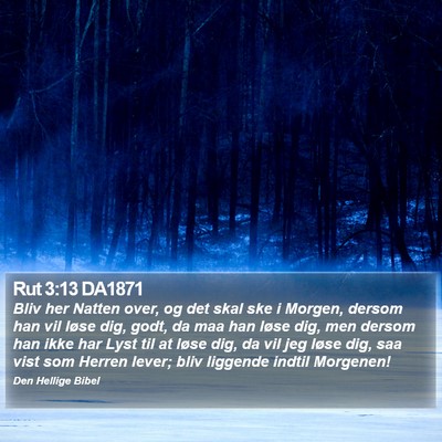 Rut 3:13 DA1871 Bible Verse Image