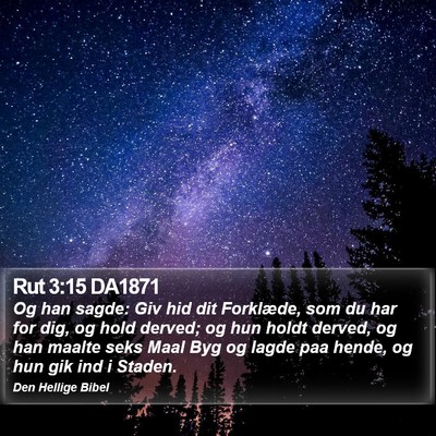 Rut 3:15 DA1871 Bible Verse Image