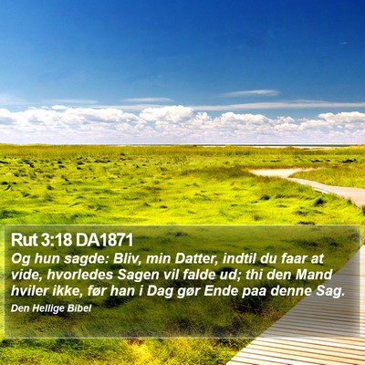 Rut 3:18 DA1871 Bible Verse Image