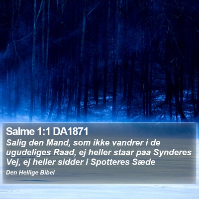 Salme 1:1 DA1871 Bible Verse Image