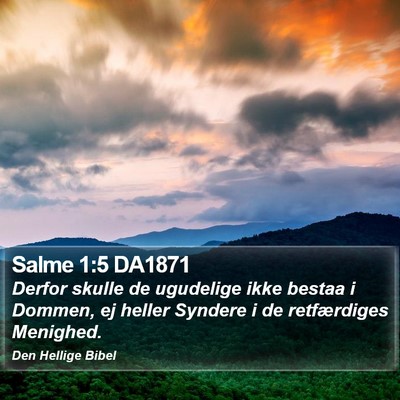 Salme 1:5 DA1871 Bible Verse Image