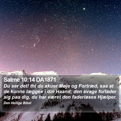 Salme 10:14 DA1871 Bible Verse Image