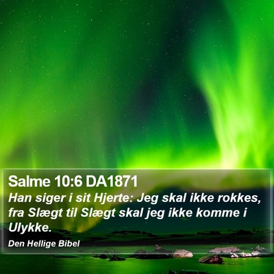 Salme 10:6 DA1871 Bible Verse Image