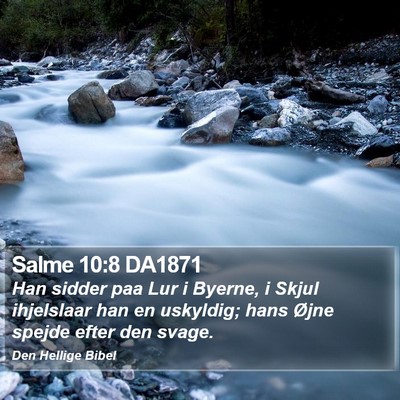 Salme 10:8 DA1871 Bible Verse Image