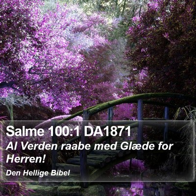 Salme 100:1 DA1871 Bible Verse Image